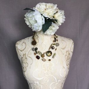 Chicos Multi Colored Mutli Strand Necklace